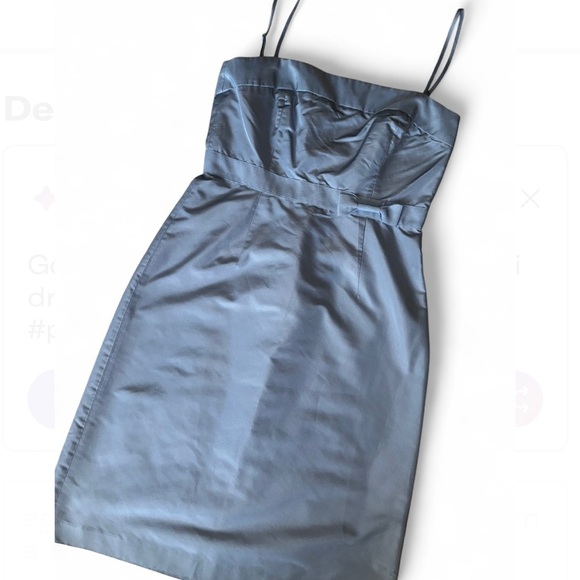 J. Crew 100% silk wedding guest dress blue sheath size 8 - Picture 4 of 7